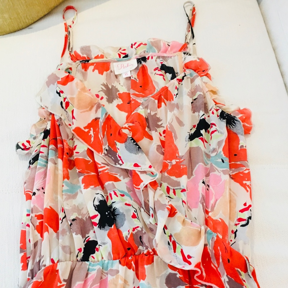 SOLD Parker Floral Silk Maxi Dress - Picture 4 of 7